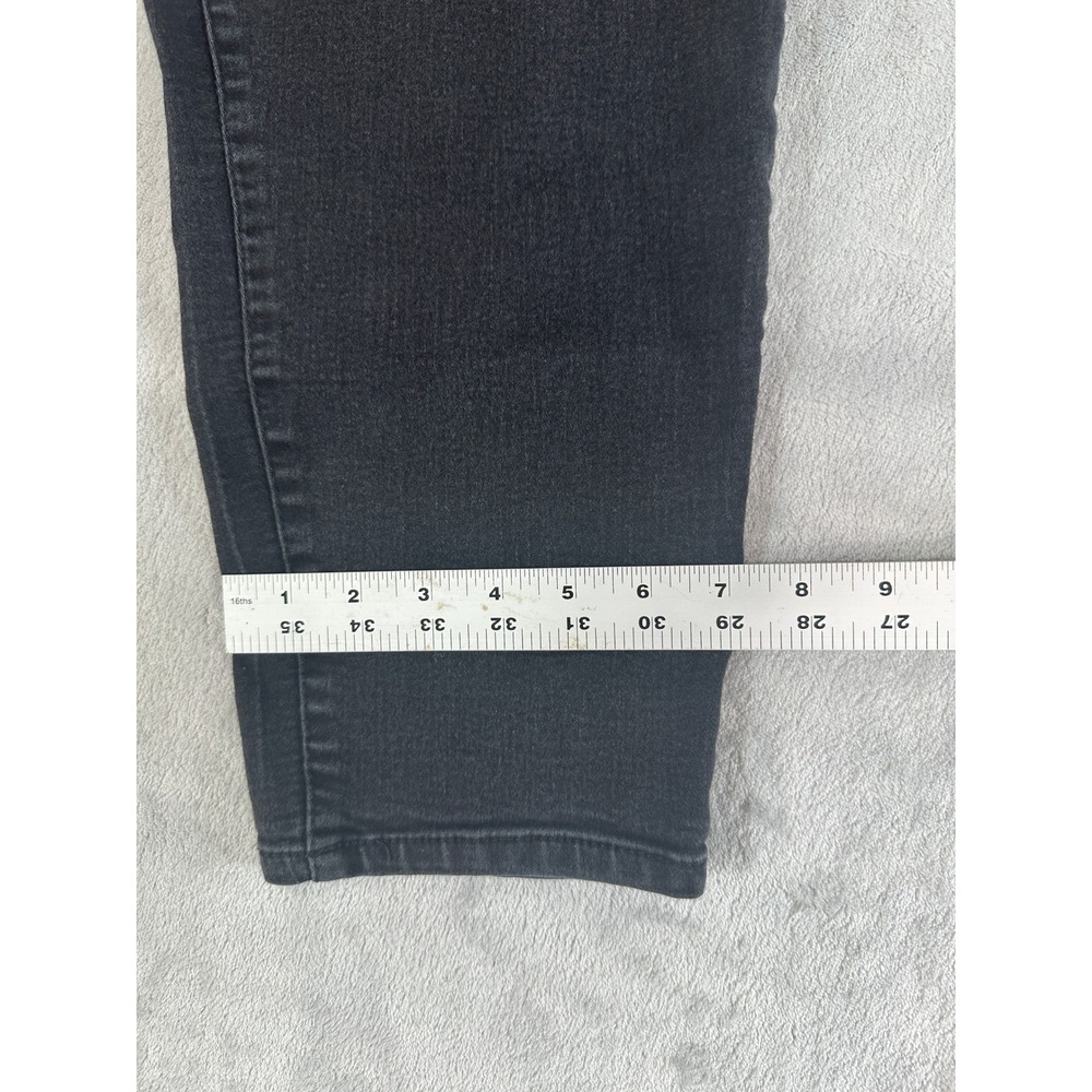 1822 Denim Womens Plus Size 24W Black Skinny Ankle Jeans Stretch Cropped Pants - Picture 3 of 10